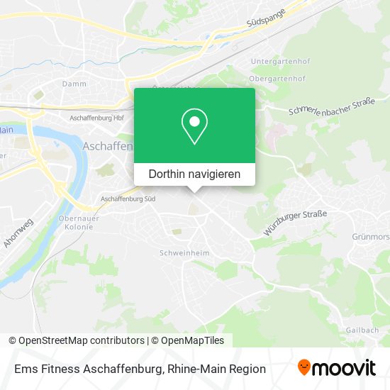 Ems Fitness Aschaffenburg Karte