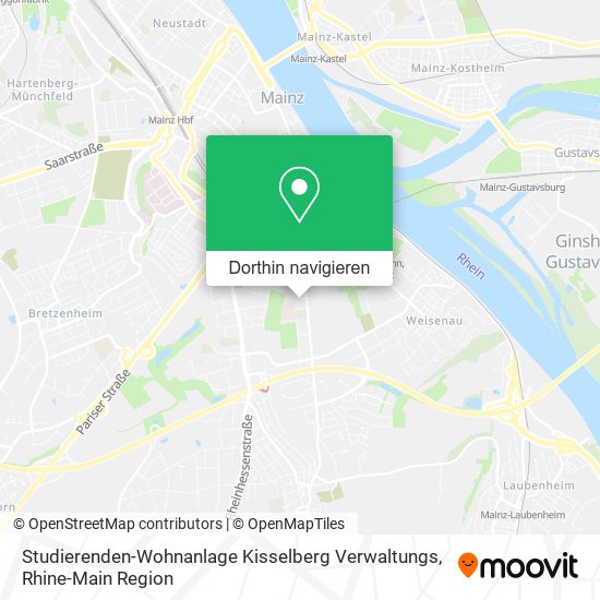 Studierenden-Wohnanlage Kisselberg Verwaltungs Karte