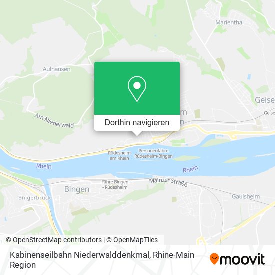 Kabinenseilbahn Niederwalddenkmal Karte