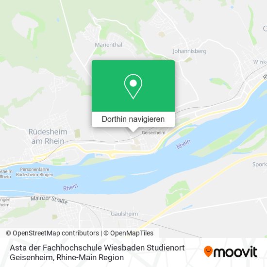Asta der Fachhochschule Wiesbaden Studienort Geisenheim Karte