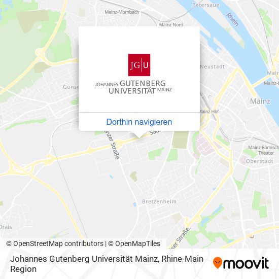 Johannes Gutenberg Universität Mainz Karte