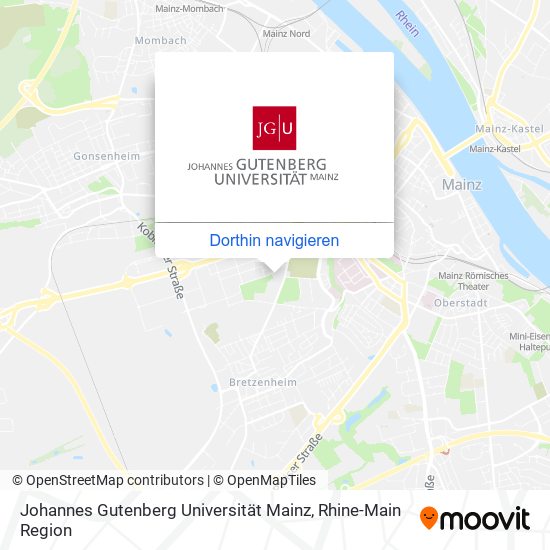 Johannes Gutenberg Universität Mainz Karte
