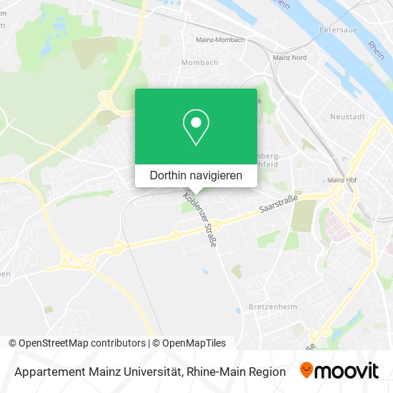 Appartement Mainz Universität Karte