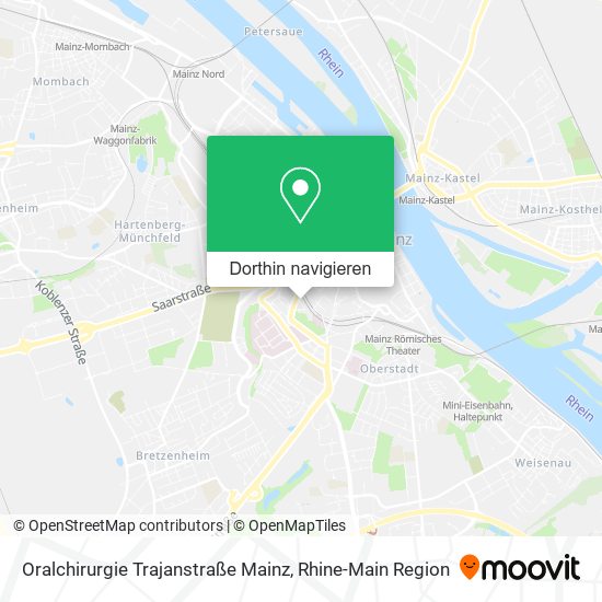Oralchirurgie Trajanstraße Mainz Karte