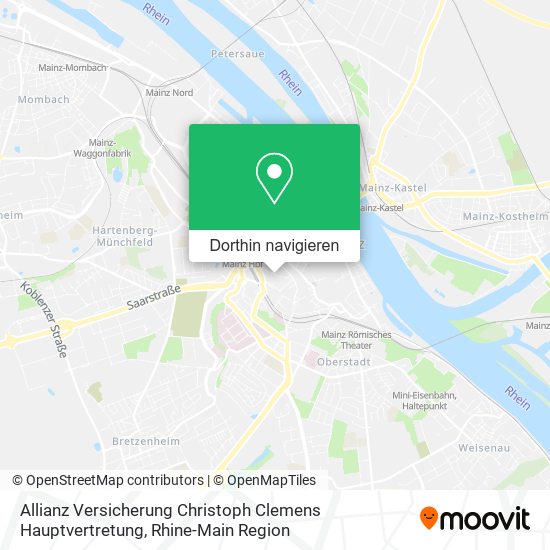 Allianz Versicherung Christoph Clemens Hauptvertretung Karte