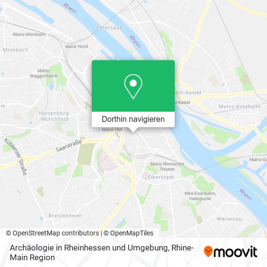 Archäologie in Rheinhessen und Umgebung Karte