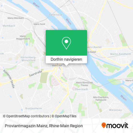 Proviantmagazin Mainz Karte