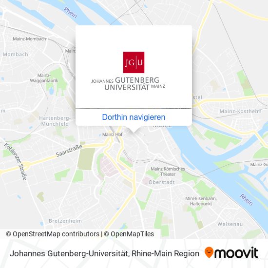 Johannes Gutenberg-Universität Karte
