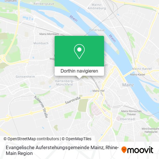 Evangelische Auferstehungsgemeinde Mainz Karte