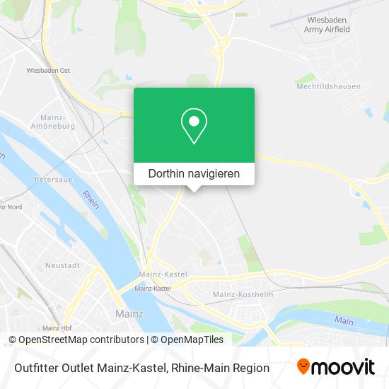Outfitter Outlet Mainz-Kastel Karte