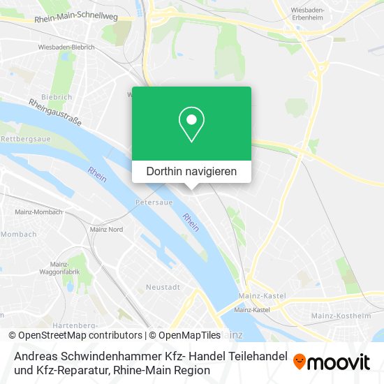 Andreas Schwindenhammer Kfz- Handel Teilehandel und Kfz-Reparatur Karte