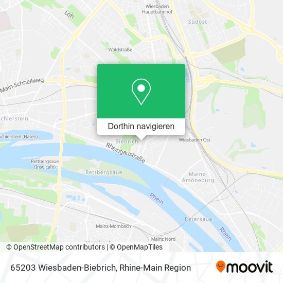 65203 Wiesbaden-Biebrich Karte