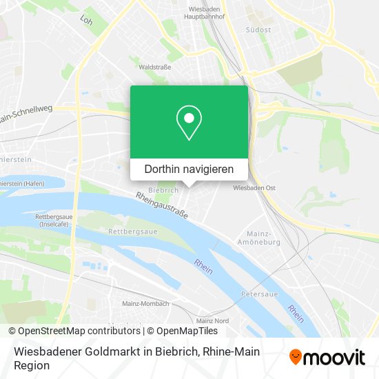 Wiesbadener Goldmarkt in Biebrich Karte