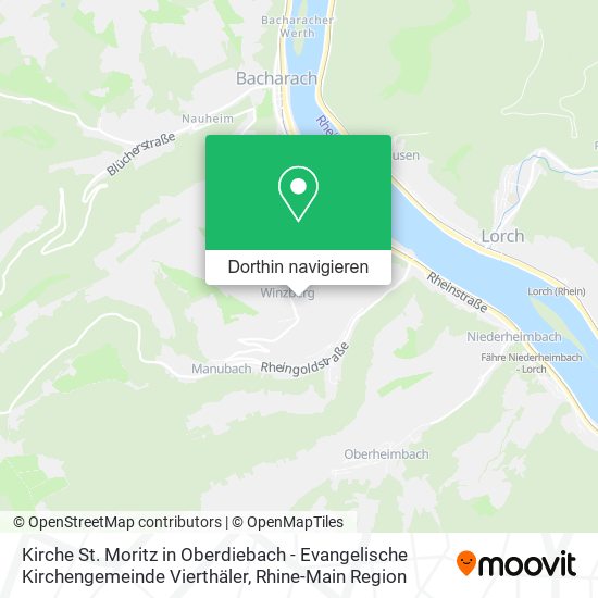 Kirche St. Moritz in Oberdiebach - Evangelische Kirchengemeinde Vierthäler Karte