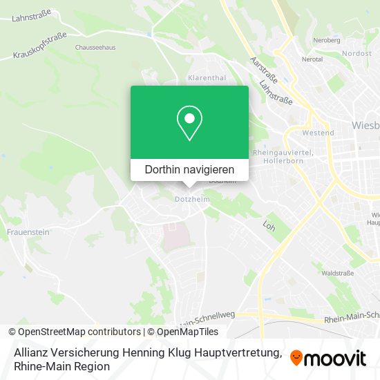 Allianz Versicherung Henning Klug Hauptvertretung Karte