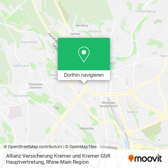 Allianz Versicherung Kremer und Kremer GbR Hauptvertretung Karte