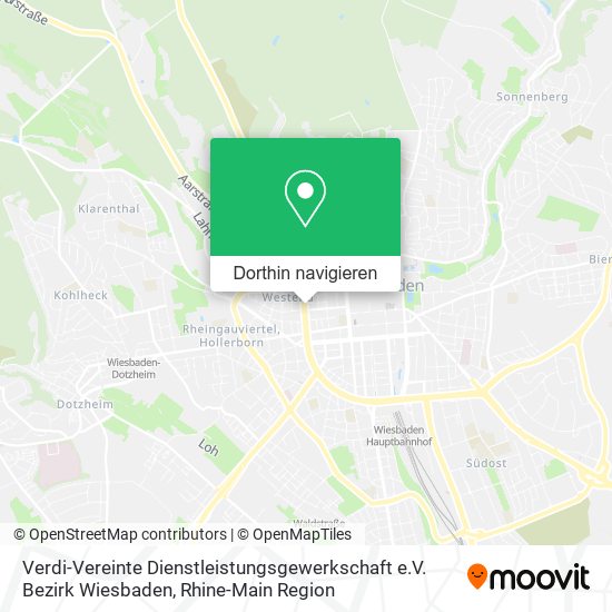 Verdi-Vereinte Dienstleistungsgewerkschaft e.V. Bezirk Wiesbaden Karte