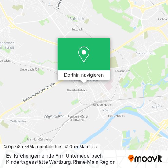 Ev. Kirchengemeinde Ffm-Unterliederbach Kindertagesstätte Wartburg Karte
