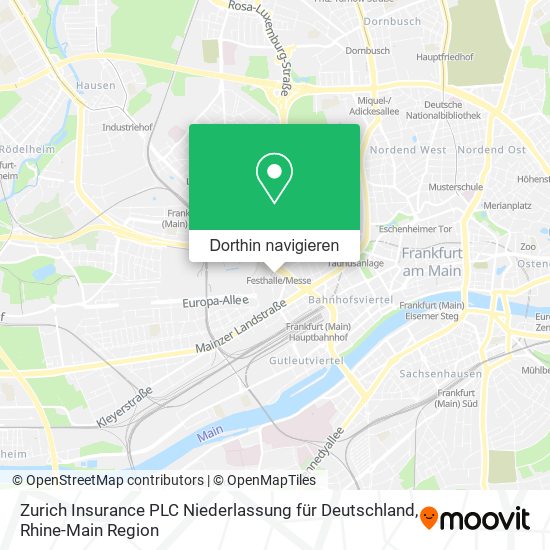 Zurich Insurance PLC Niederlassung für Deutschland Karte
