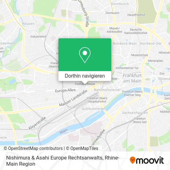 Nishimura & Asahi Europe Rechtsanwalts Karte