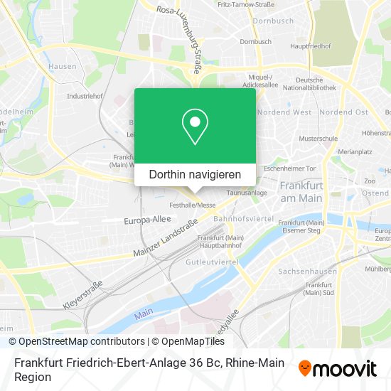 Frankfurt Friedrich-Ebert-Anlage 36 Bc Karte
