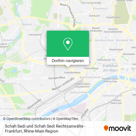 Schah Sedi und Schah Sedi Rechtsanwälte - Frankfurt Karte