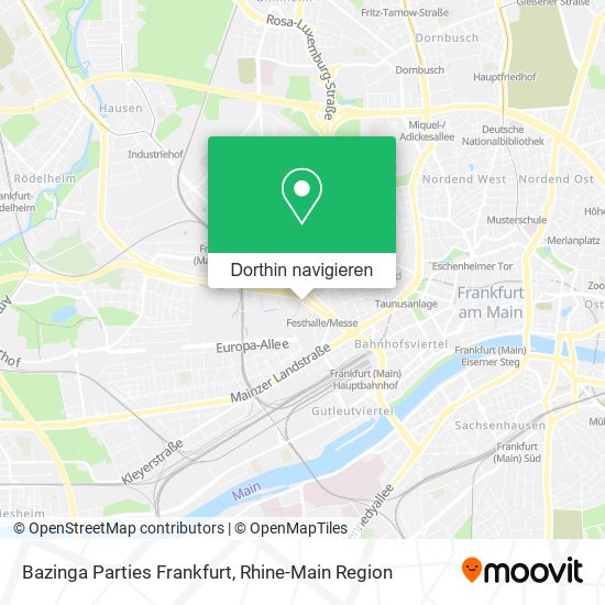 Bazinga Parties Frankfurt Karte