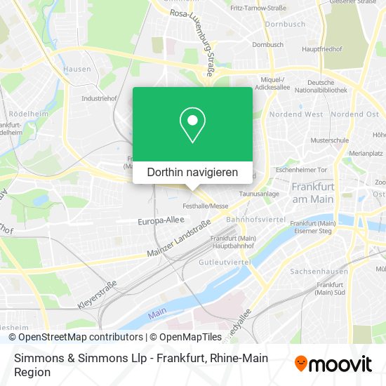 Simmons & Simmons Llp - Frankfurt Karte