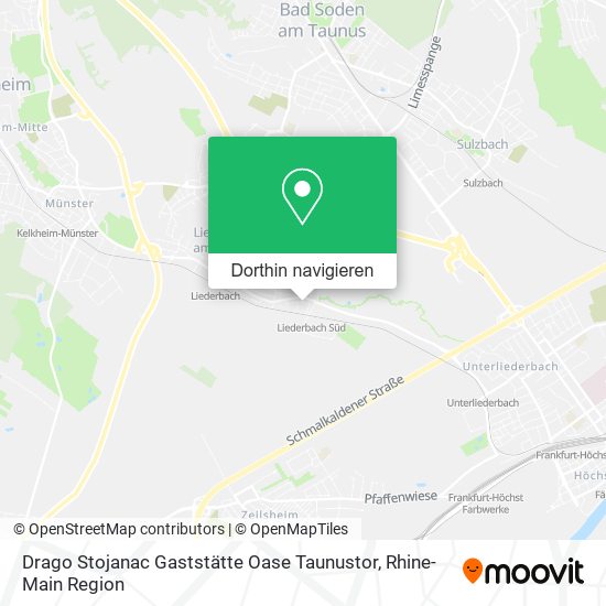 Drago Stojanac Gaststätte Oase Taunustor Karte