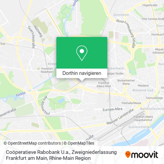 Coöperatieve Rabobank U.a., Zweigniederlassung Frankfurt am Main Karte