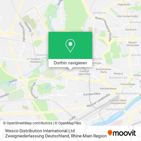 Wesco Distribution International Ltd Zweigniederlassung Deutschland Karte