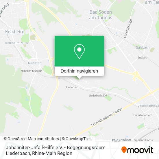 Johanniter-Unfall-Hilfe e.V. - Begegnungsraum Liederbach Karte