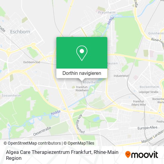 Algea Care Therapiezentrum Frankfurt Karte