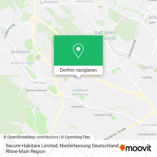 Secure Habitare Limited, Niederlassung Deutschland Karte