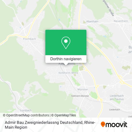 Admir Bau Zweigniederlassng Deutschland Karte