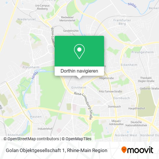 Golan Objektgesellschaft 1 Karte