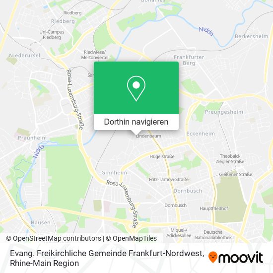 Evang. Freikirchliche Gemeinde Frankfurt-Nordwest Karte