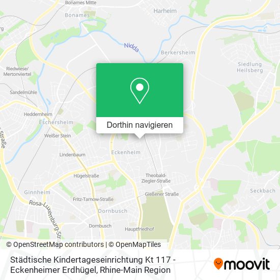 Städtische Kindertageseinrichtung Kt 117 - Eckenheimer Erdhügel Karte
