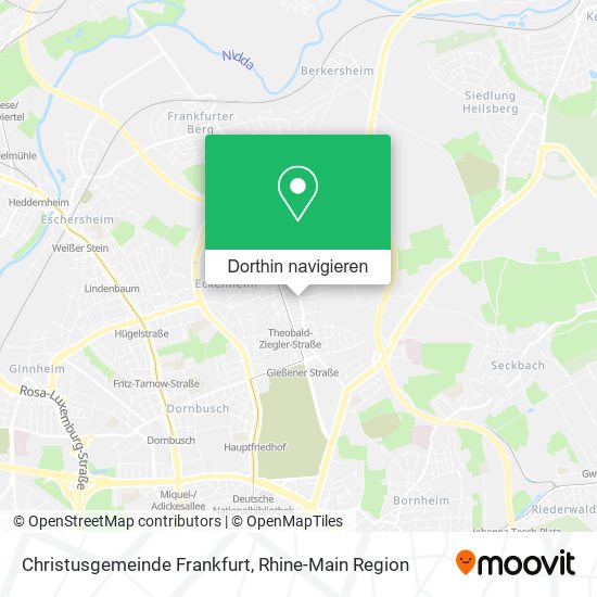 Christusgemeinde Frankfurt Karte
