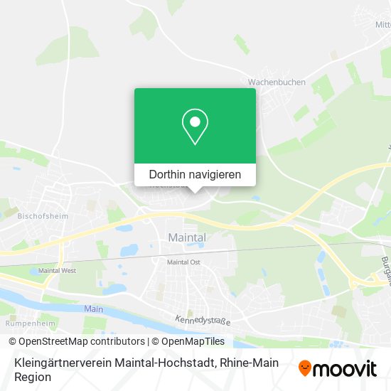 Kleingärtnerverein Maintal-Hochstadt Karte