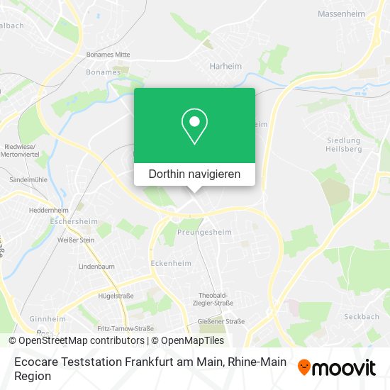 Ecocare Teststation Frankfurt am Main Karte