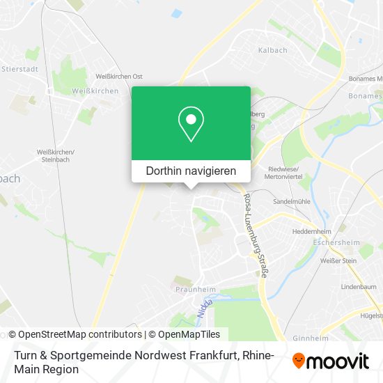 Turn & Sportgemeinde Nordwest Frankfurt Karte