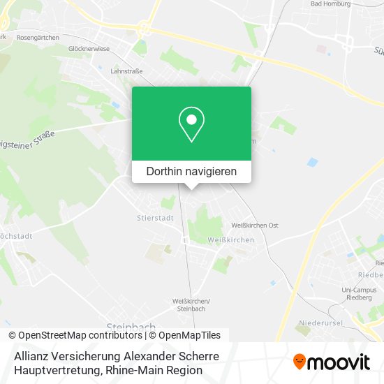 Allianz Versicherung Alexander Scherre Hauptvertretung Karte