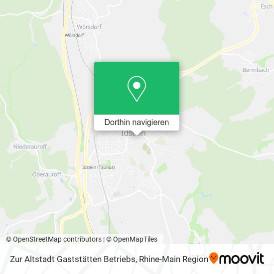 Zur Altstadt Gaststätten Betriebs Karte