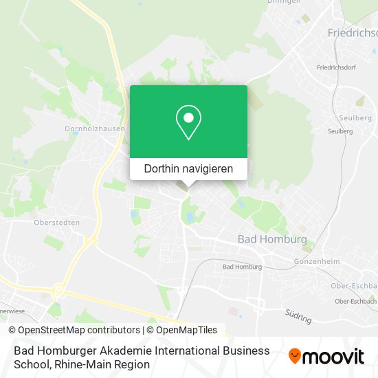 Bad Homburger Akademie International Business School Karte