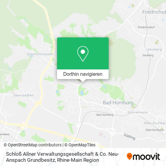 Schloß Allner Verwaltungsgesellschaft & Co. Neu-Anspach Grundbesitz Karte