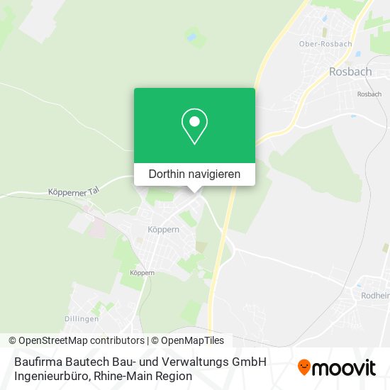 Baufirma Bautech Bau- und Verwaltungs GmbH Ingenieurbüro Karte