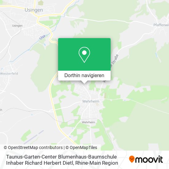 Taunus-Garten-Center Blumenhaus-Baumschule Inhaber Richard Herbert Dietl Karte