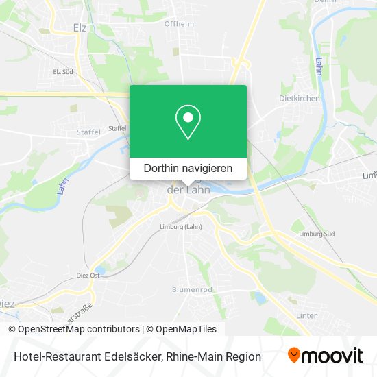 Hotel-Restaurant Edelsäcker Karte