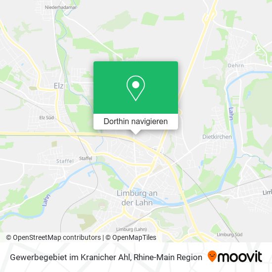 Gewerbegebiet im Kranicher Ahl Karte